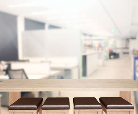 Table Top And Blur Office of Background