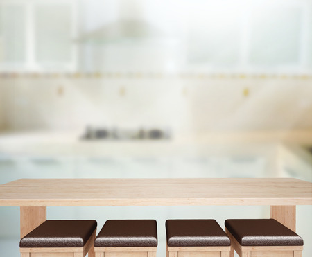 Table Top And Blur Interior of Backgroundの写真素材