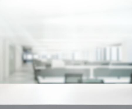 Table Top And Blur Office Of Backgroundの写真素材