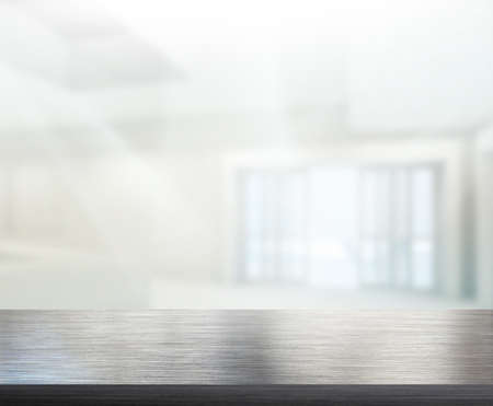 Table Top And Blur Office Of Backgroundの写真素材