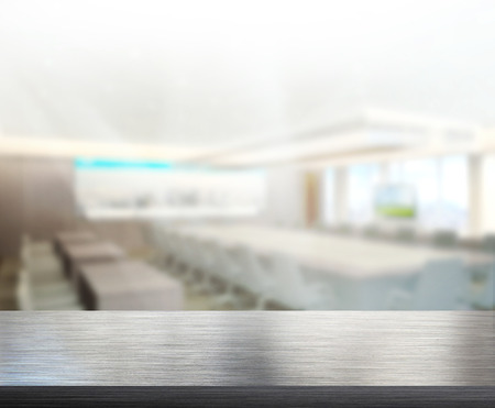 Table Top And Blur Office of Backgroundの写真素材