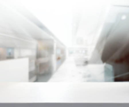Table Top And Blur Office Of Backgroundの写真素材