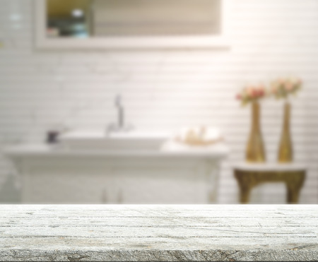 Table Top And Blur Interior of Backgroundの写真素材