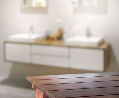 Table Top And Blur Interior of Backgroundの写真素材