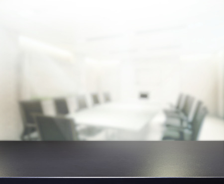 Table Top And Blur Office Of Backgroundの写真素材