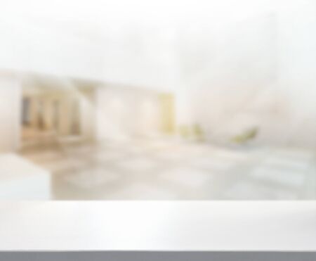 Table Top And Blur Office Of Backgroundの写真素材