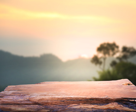 Table Top And Blur Nature of Backgroundの写真素材