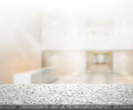 Table Top And Blur Office Of Backgroundの写真素材