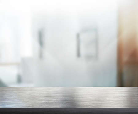 Table Top And Blur Office Of Background