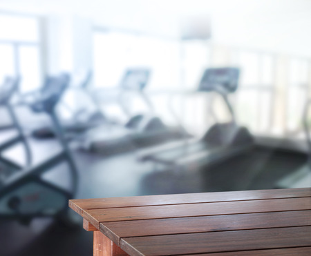 Table Top And Blur Fitness Gym of Backgroundの写真素材