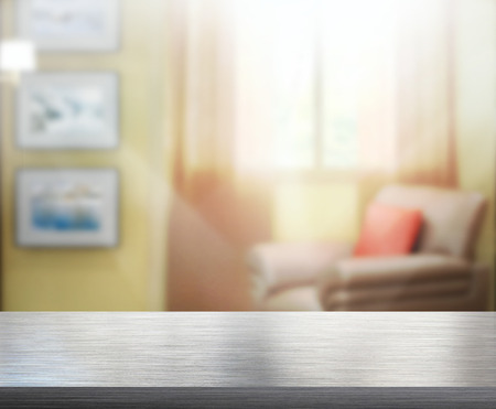 Table Top And Blur Interior of Backgroundの写真素材