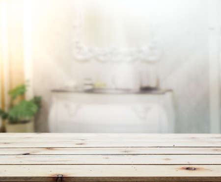 Table Top And Blur Interior of Background