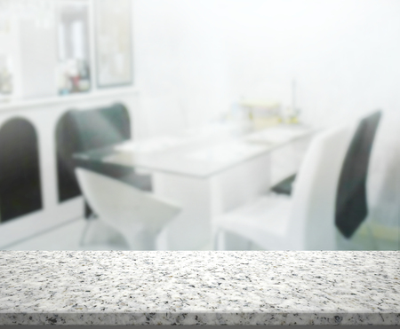 Table Top And Blur Interior of Background