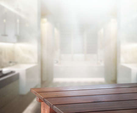 Table Top And Blur Interior of the Backgroundの写真素材