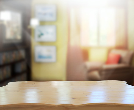 Table Top And Blur Interior of The Background