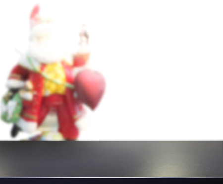 Wood Table Top Background In the Holidayの写真素材