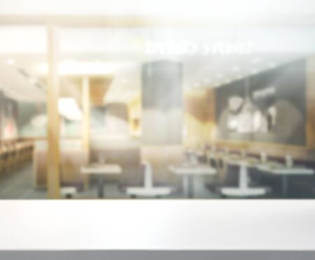 Table Top And Blur Interior of the Backgroundの写真素材