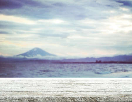 Table Top And Blur Nature of the Backgroundの写真素材