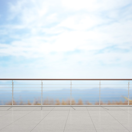 Balcony And Terrace Of The Blur Nature Backgroundの写真素材