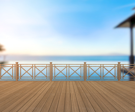 Balcony And Terrace Of The Blur Nature Backgroundの写真素材