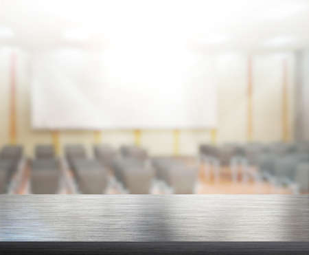 Wood Table Of Background in the Office