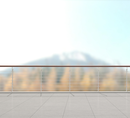 Balcony And Terrace Of The Blur Nature Backgroundの写真素材