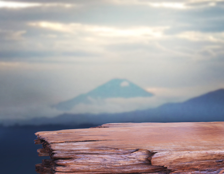 Table Top And Blur Nature of the Backgroundの写真素材