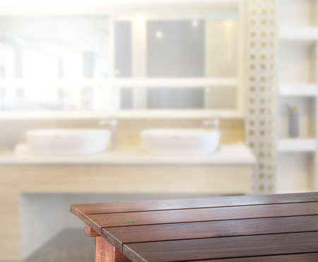 Table Top And Blur Interior of The Background