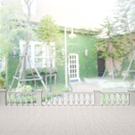 Balcony And Terrace Of The Blur Exterior Backgroundの写真素材
