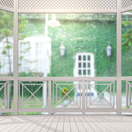 Balcony And Terrace Of The Blur Exterior Backgroundの写真素材
