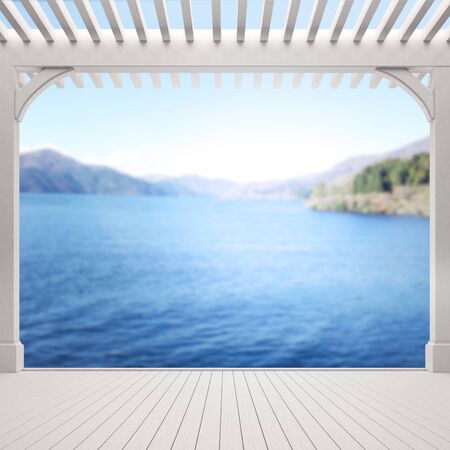 Balcony And Terrace Of The Blur Nature Backgroundの写真素材