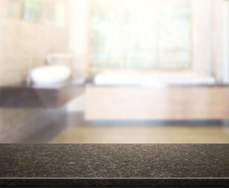 Table Top And Blur Interior of the Background