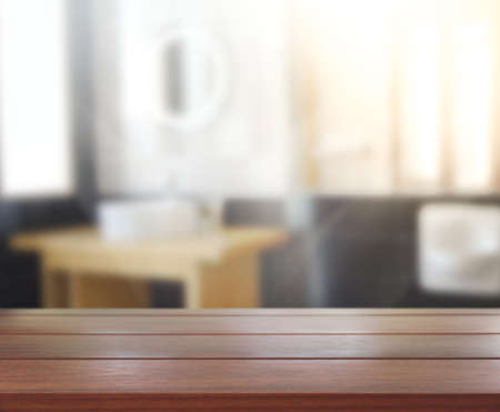 Table Top And Blur Interior of the Backgroundの写真素材