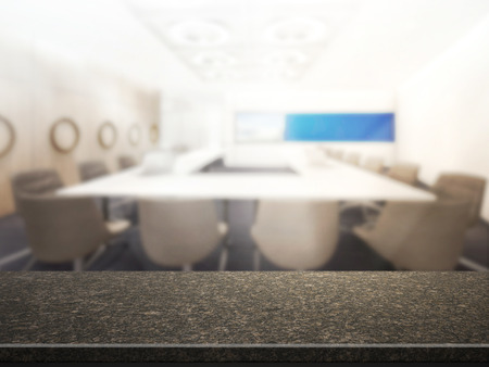 Table Top And Blur Office of The  Backgroundの写真素材