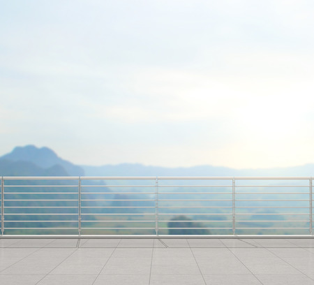 Balcony And Terrace Of The Blur Nature Backgroundの写真素材