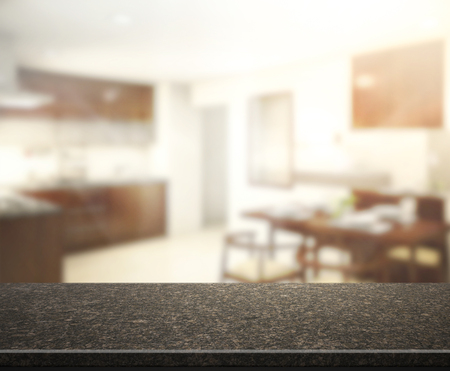 Table Top And Blur Interior of The Backgroundの写真素材