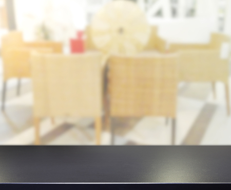 Table Top And Blur Dining Room Of The  Backgroundの写真素材