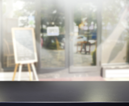 Table Top And Blur Interior of The Backgrounの写真素材