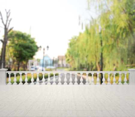 Balcony And Terrace Of The Blur Nature Backgroundの写真素材