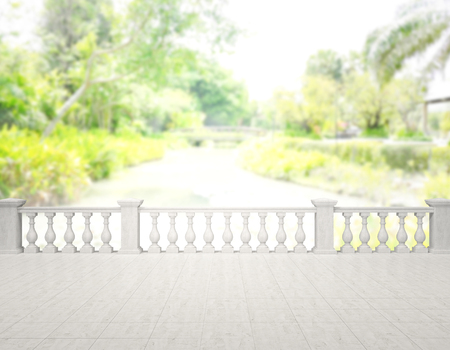 Balcony And Terrace Of The Blur Nature Backgroundの写真素材