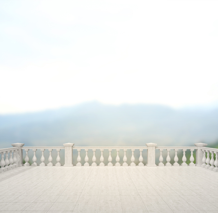 Balcony And Terrace Of The Blur Nature Backgroundの写真素材