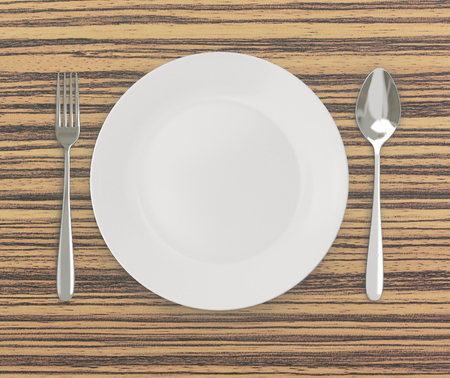 Top View Empty Dish On The Table  Backgroundの写真素材