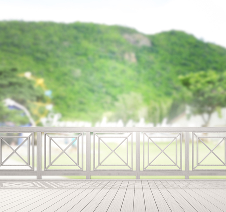 Balcony And Terrace Of The Blur Nature Backgroundの写真素材