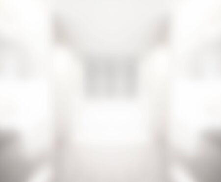Abstract White Blur Interior Of The backgroundの写真素材