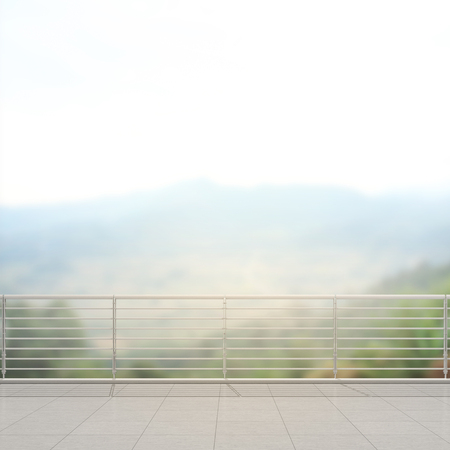 Balcony And Terrace Of The Blur Nature Backgroundの写真素材