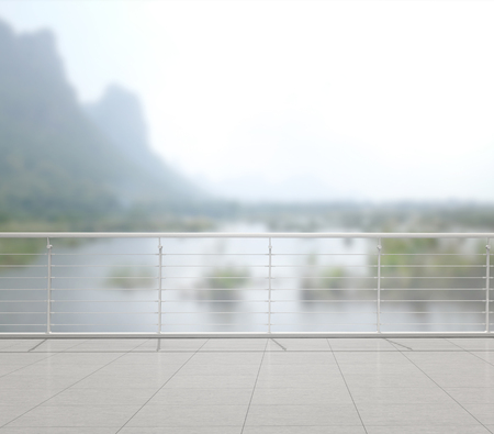 Balcony And Terrace Of The Blur Nature Backgroundの写真素材