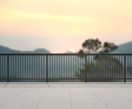Balcony And Terrace Of The Blur Nature Backgroundの写真素材