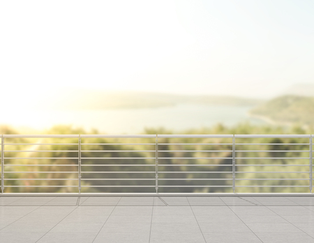 Balcony And Terrace Of The Blur Nature Backgroundの写真素材