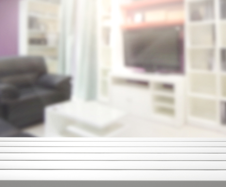 Table Top And Blur Living Room Of The Backgroundの写真素材