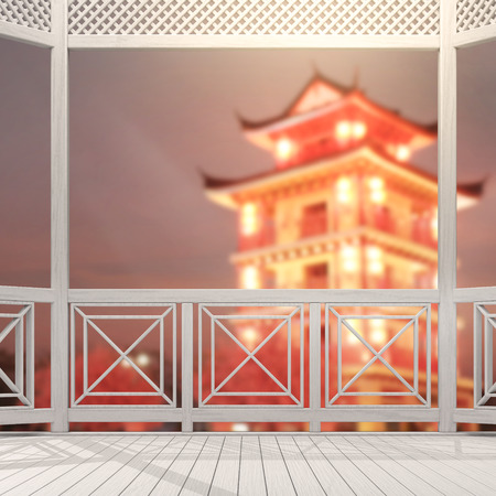 Balcony And Terrace Of The Blur Exterior Backgroundの写真素材